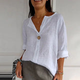 Cunégonde | Blouse boutonnée à col V