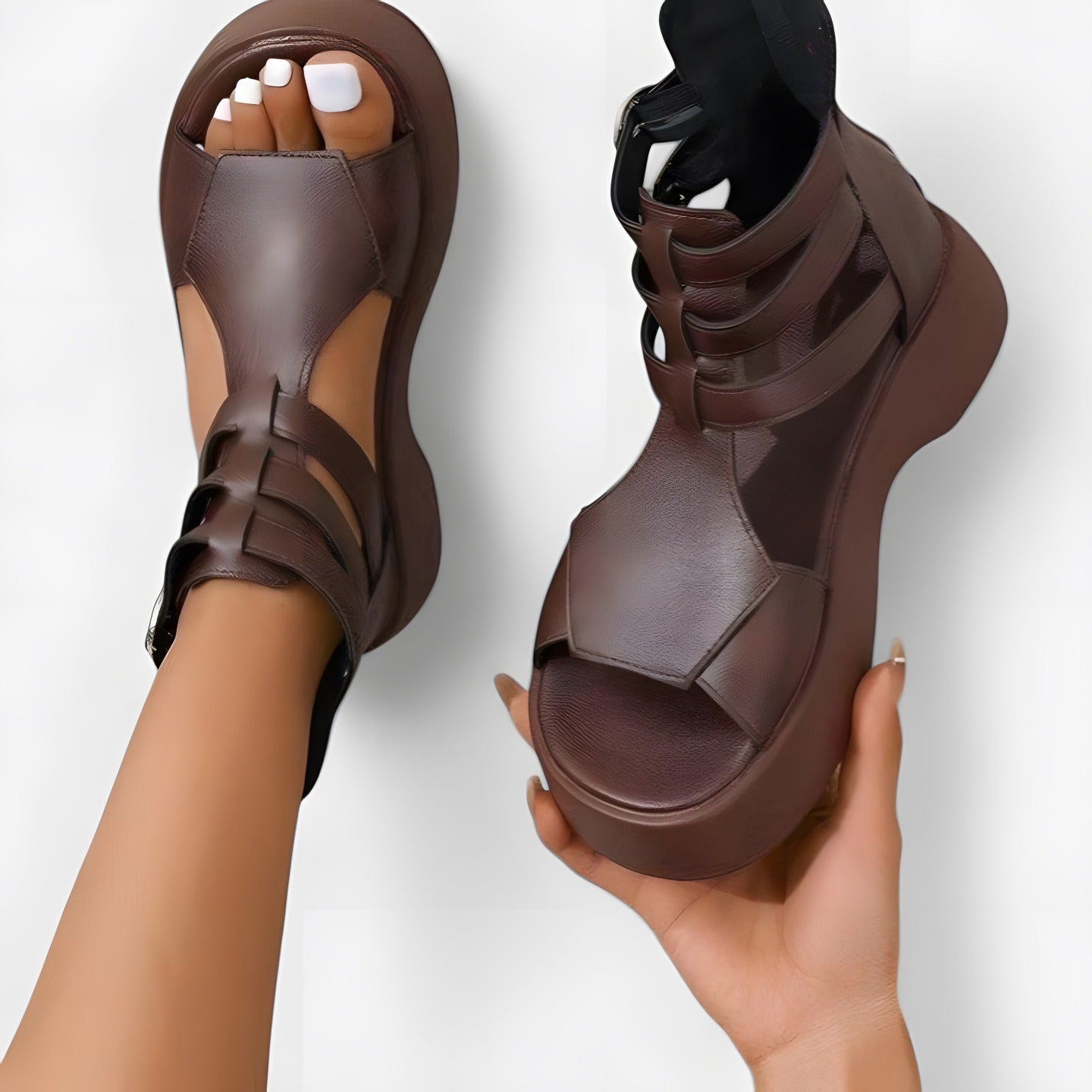 Ivana | Sandales orthopédiques femme Marron