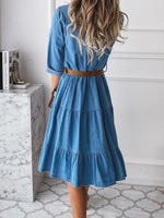 Robe Midi en Jean Coupe Décontractée