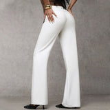 Simone | Pantalon Marlene taille haute à poches latérales