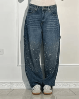 Clarisse | Jean large à effet scintillant