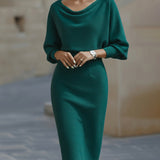 Alix | Robe de cocktail à col bénitier