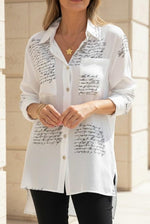 Marianne | Chemise ample à imprimé lettres