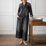 Combinaison en Jean Coton Manches Longues