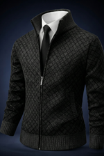 WAFFLE ZIP CARDIGAN FOR MEN