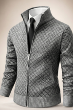 WAFFLE ZIP CARDIGAN FOR MEN