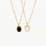 Véronique – Collier double en or avec détails noirs