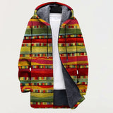 Veste à Capuche Rayures Ethniques Multicolores