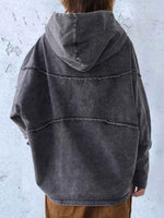 Angélique | Sweat à capuche ample effet délavé