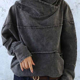 Angélique | Sweat à capuche ample effet délavé