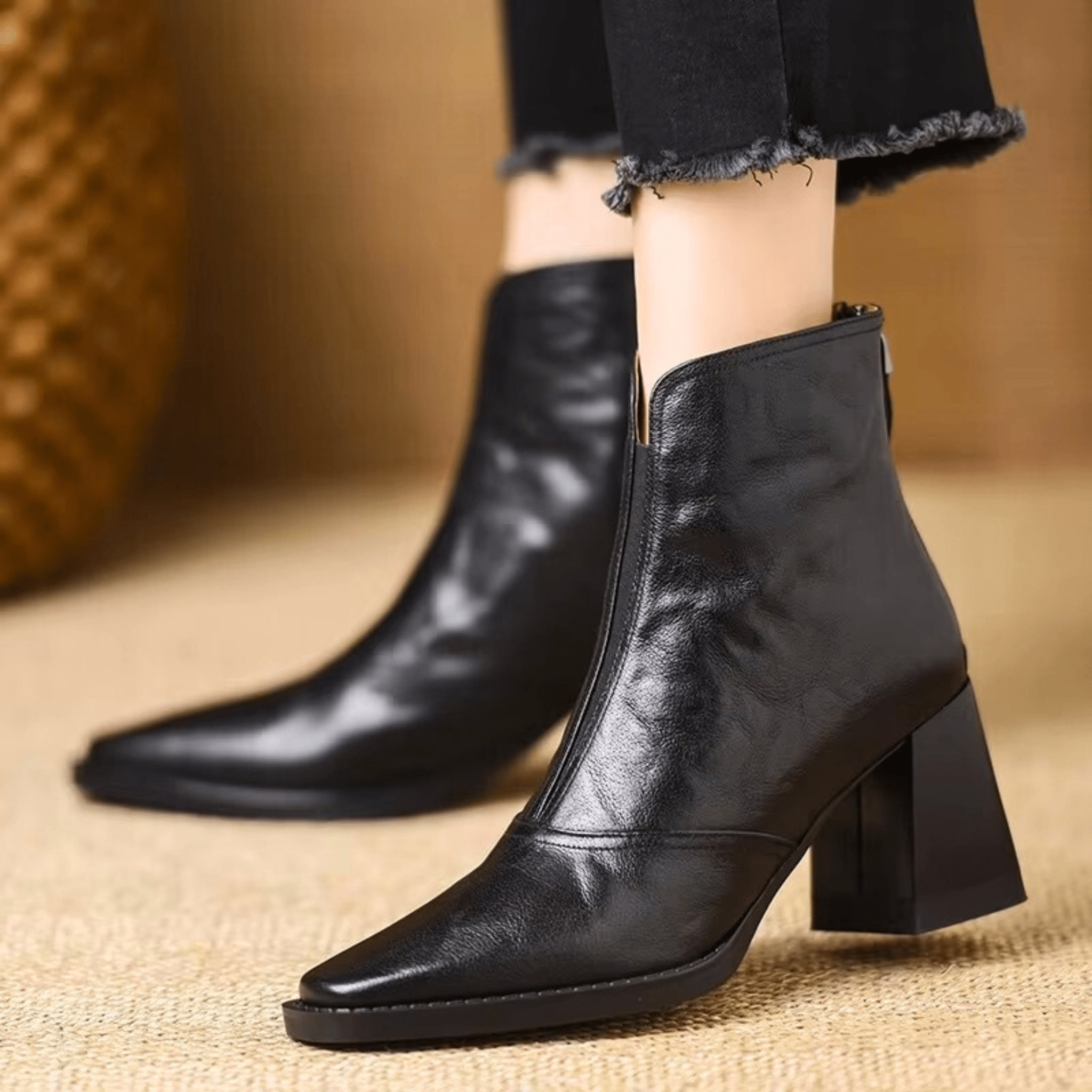 Claudia — Bottines de luxe à talon moyen