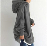 Mylène | Sweat zippé ample à capuche et col montant