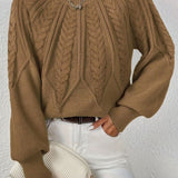 Lucie | Pull en maille à manches raglan et torsades