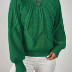 Lucie | Pull en maille à manches raglan et torsades