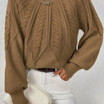 Lucie | Pull en maille à manches raglan et torsades