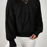 Lucie | Pull en maille à manches raglan et torsades