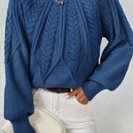 Lucie | Pull en maille à manches raglan et torsades