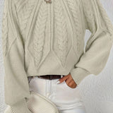 Lucie | Pull en maille à manches raglan et torsades