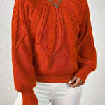 Lucie | Pull en maille à manches raglan et torsades
