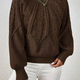 Lucie | Pull en maille à manches raglan et torsades