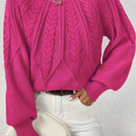 Lucie | Pull en maille à manches raglan et torsades