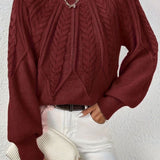 Lucie | Pull en maille à manches raglan et torsades