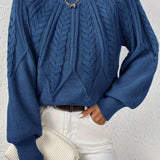 Lucie | Pull en maille à manches raglan et torsades