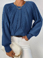 Lucie | Pull en maille à manches raglan et torsades