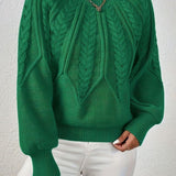 Lucie | Pull en maille à manches raglan et torsades