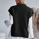 Laurence | Gilet long sans manches à torsades