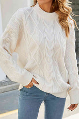 Marion | Pull ample torsadé à col montant