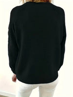 Suzanne | Pull en maille à col V boutonné