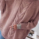 Annabelle | Pull ample à torsades et col montant