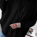 Annabelle | Pull ample à torsades et col montant