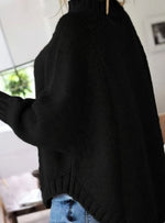 Annabelle | Pull ample à torsades et col montant