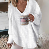 Valérie | Pull ample à torsades et col V profond
