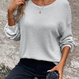 Mélodie | Pull ample nid d'abeille à épaules tombantes