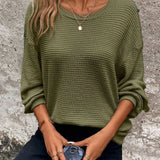Mélodie | Pull ample nid d'abeille à épaules tombantes