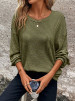 Mélodie | Pull ample nid d'abeille à épaules tombantes