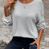Mélodie | Pull ample nid d'abeille à épaules tombantes