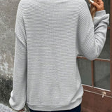 Mélodie | Pull ample nid d'abeille à épaules tombantes
