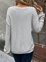 Mélodie | Pull ample nid d'abeille à épaules tombantes