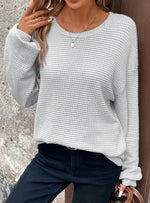Mélodie | Pull ample nid d'abeille à épaules tombantes