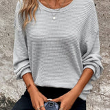 Mélodie | Pull ample nid d'abeille à épaules tombantes