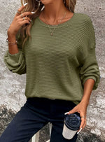 Mélodie | Pull ample nid d'abeille à épaules tombantes