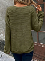 Mélodie | Pull ample nid d'abeille à épaules tombantes