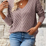 Jeanne | Pull ajouré à chevrons et col V
