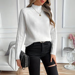 Lise | Pull à col montant et manches raglan