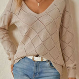 Ingrid | Pull ample ajouré à motif losange
