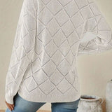 Ingrid | Pull ample ajouré à motif losange